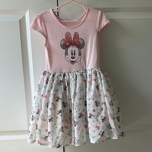 Disney Minnie Mouse Pink and White Dress